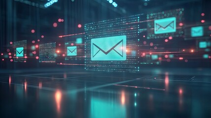 Email marketing concept, Direct selling project in customer list business for email