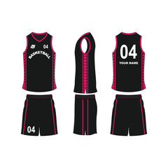 Basketball jersey set template collection.