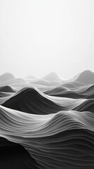 Minimalist waves of monochromatic colors