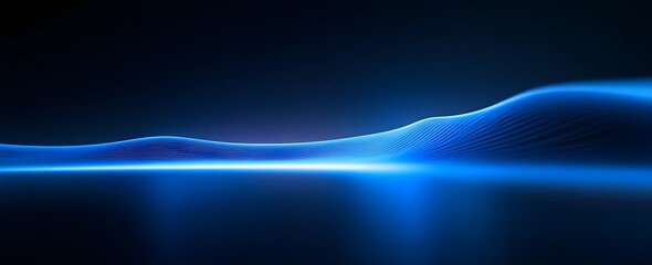 Abstract Blue Glow Minimalist Shape Background
