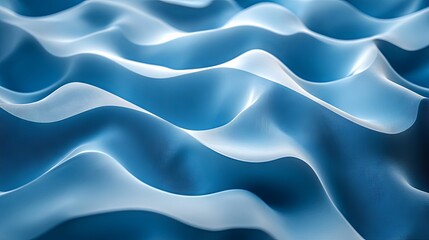 Obraz premium Subtle, wavy lines in a gradient blue background