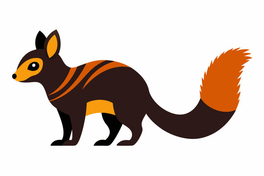 Bushy-tailed olingo vector illustration