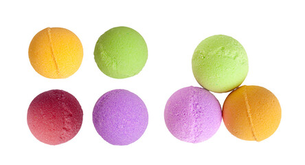 Yellow Bath Bomb, Colorful Soap, Orange Bathroom Ball, Water Cosmetic, Round Spa Salt Balls, Fizz Sphere, Color Bath Bomb for Relaxation