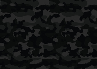 
black camouflage background, night gray dark design, urban, military pattern seamless