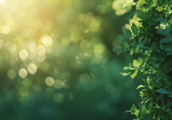 Green Leaves with Bokeh Background Nature Photography