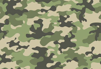Fototapeta premium green camouflage army modern background, military pattern vector texture, stylish street design