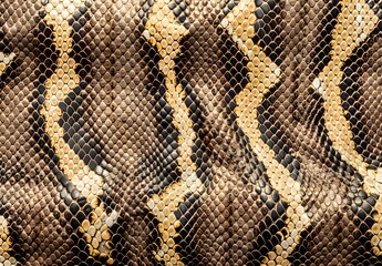 Brown Beige Snake Skin Texture Background