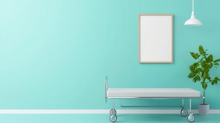 Clean hospital room with sterilized equipment, Sterile environment, Healthcare hygiene