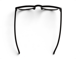 Top View of Black Glasses with Extended Arms