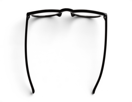Top View of Black Glasses with Extended Arms