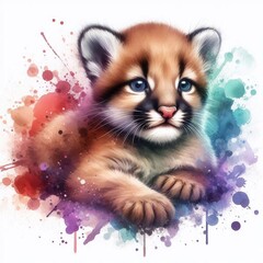 kleiner niedliches  Puma Baby