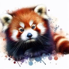 Obraz premium niedlicher roter Pandabär