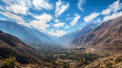 Naklejka premium Picturesque Cajon del Maipo in Chile's Andes