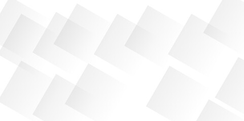 Abstract minimal geometric white and gray light background design. white transparent material in triangle diamond and squares shapes in random geometric pattern.	