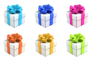 Pink Gift Box with Ribbon for Holiday or Birthday Celebration