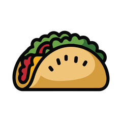 Tacos Vector illustration Minimal