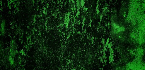 the long wall background is green, blank uncoated canvas or scrim for background long and wide panoramic banner background from rough linen dark green cloth or burlap