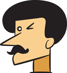 Beard Man Character Illustration