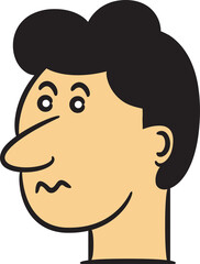 Nervous Man Character Illustration
