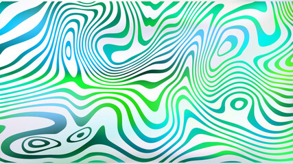 Abstract white green fluid swirl bg. Liquid line surface.