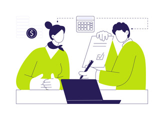 Get debt consolidation loan abstract concept vector illustration.