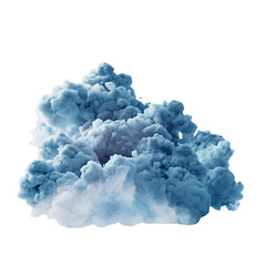 Abstract Blue Smoke Cloud