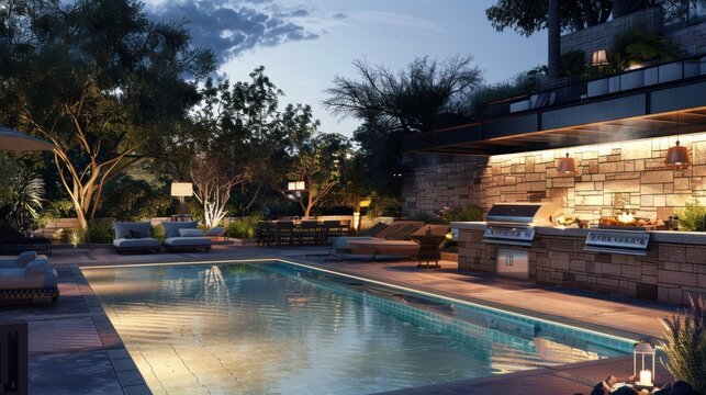 Luxury Poolside Oasis