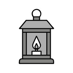 Memorial lantern icon with candle for remembrance and tribute