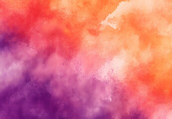 Obraz premium Abstract Watercolor Background - Orange Purple Gradient