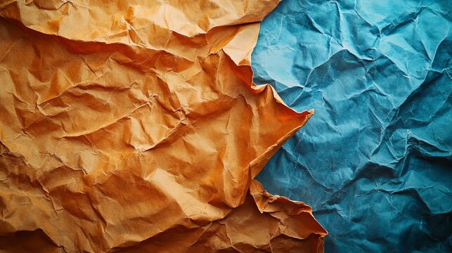 A piece of paper with a blue and orange border