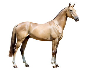 Fototapeta premium Akhal Teke isolated on a transparent background