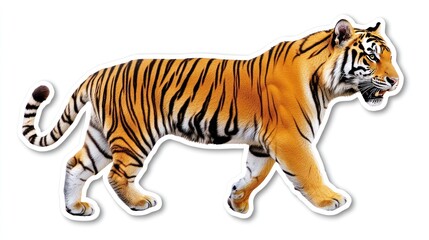 Striped Tiger Walking