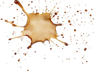 Coffee splatter spray, png stock photo file cut out and isolated on a transparent background