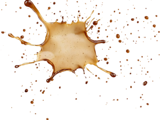 Coffee splatter spray, png stock photo file cut out and isolated on a transparent background