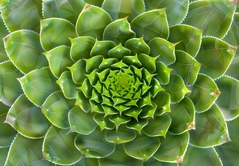 Fototapeta premium Geometric Spiral of Aloe Vera Plant