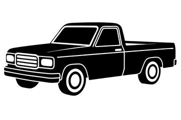 Pickup icon vector silhouette design