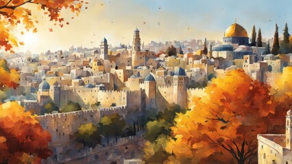 Obraz premium church of the holy sepulchre old city jerusalem created with generative AI software