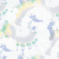 Obraz premium Tie Dye Vector Boho. Seamless Repeat Texture. Blue Tie Dye Swirl. Die Yellow Pattern. White Vector Background. Gray Shirt Background. Yellow Green Grunge. Yellow Blue Batik. Seamless Grunge Print.