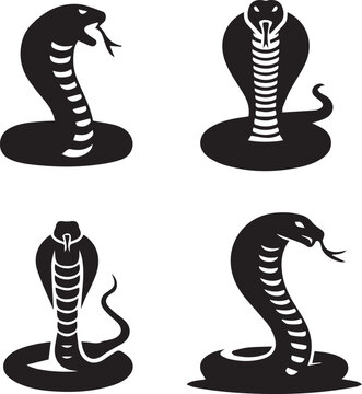 cobra silhouette, cobra icon, cobra vector, 
