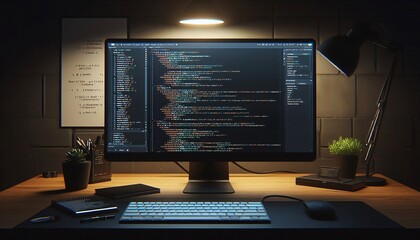 computer monitor programming with mouse and keyboard