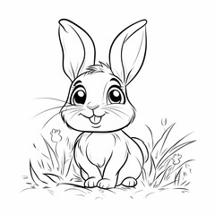 Cute Cartoon Bunny Rabbit Illustration
