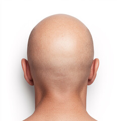 A bald man with a shaved area on the back of his head