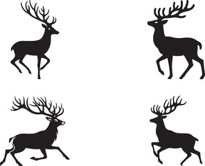 Dear silhouette vector art work