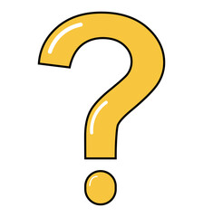 Question Mark Cartoon Style Clipart Cartoon Question Mark Without Background Transparent Background Question Icons, Vector Illustration