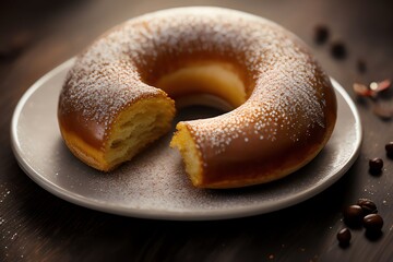 sweet bagel on a plate