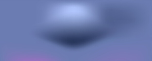Blue UFO on an blue  abstract gradient background.Vector illustration