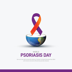 world psoriasis day. world psoriasis day creative banner, poster, social media post, background, template, postcard design etc. 