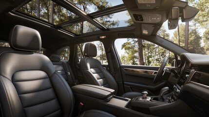 Luxury SUV Interior with Sunroof
