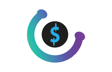 Fototapeta premium Dollar currency symbol and element background design
