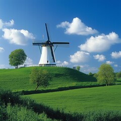 windmill in the field